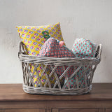 Hand-Woven Rattan Basket with Handles