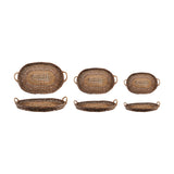 Hand-Woven Wicker Nesting Trays - 2 Sizes
