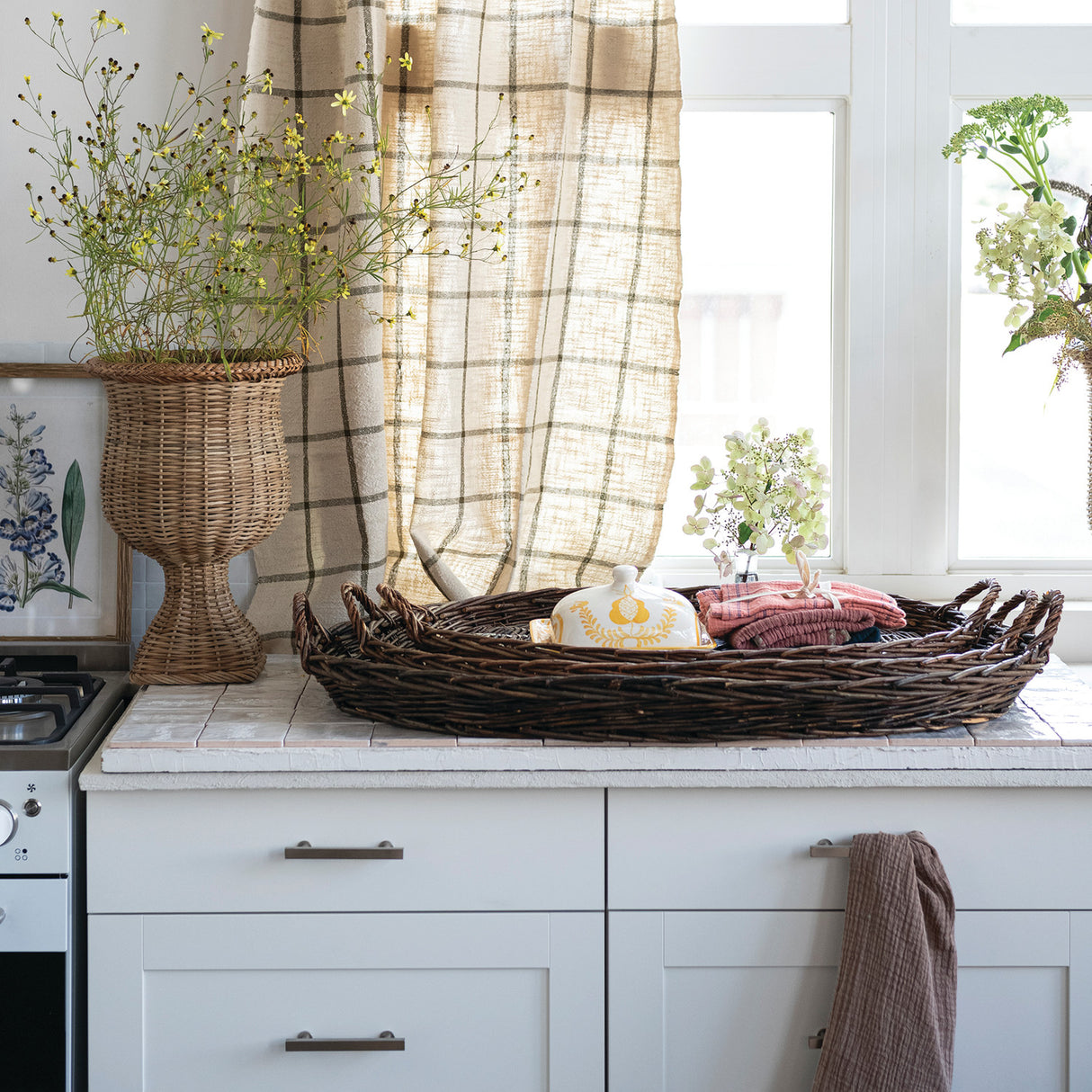 Hand-Woven Wicker Nesting Trays - 2 Sizes