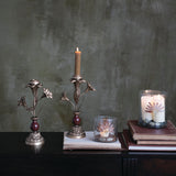 Gerbera Daisy Recycled Glass Candle Holder