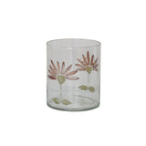 Gerbera Daisy Recycled Glass Candle Holder