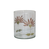 Gerbera Daisy Recycled Glass Candle Holder