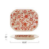 Botanical Stoneware Oblong Tray