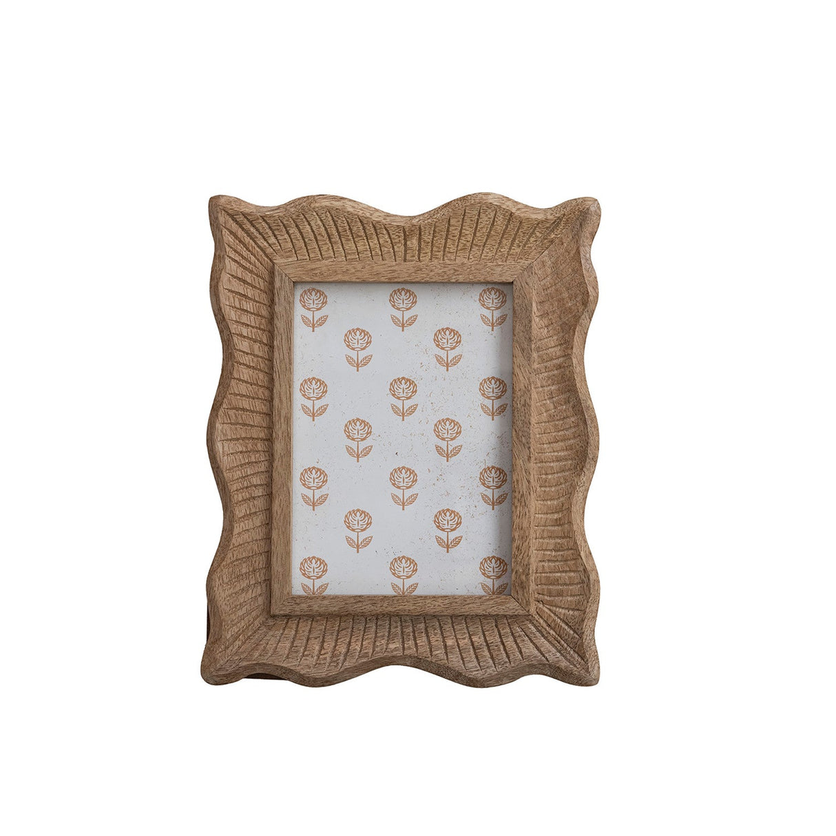 Scalloped Mango Wood Photo Frame