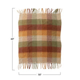 Plaid Brushed Fabric Throw