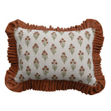 Velvet Ruffle Lumbar Pillow