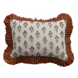 Velvet Ruffle Lumbar Pillow
