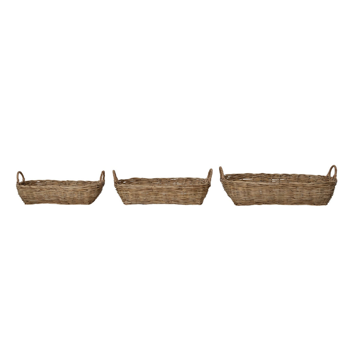 Hand-Woven Rattan Nesting Baskets - 3 Sizes