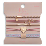 Relevé Pink Floral Hair Tie Bracelet Set