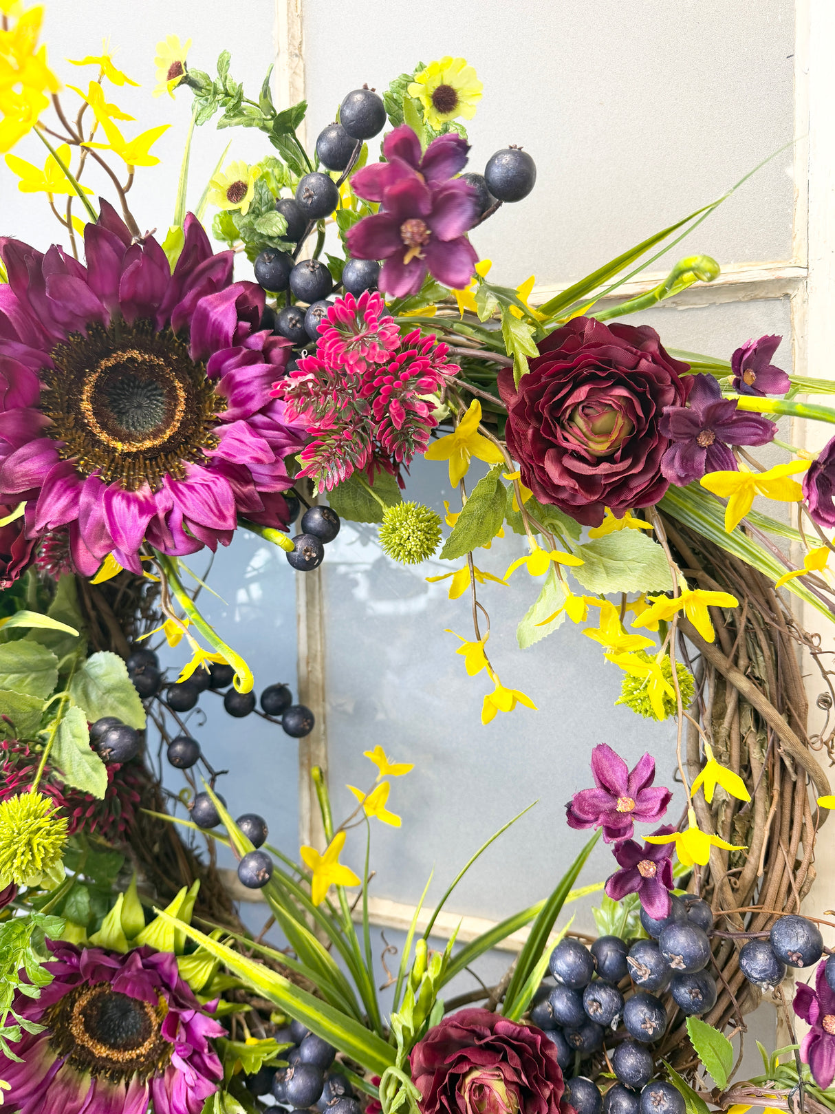 25" Purple Rain Garden Wreath