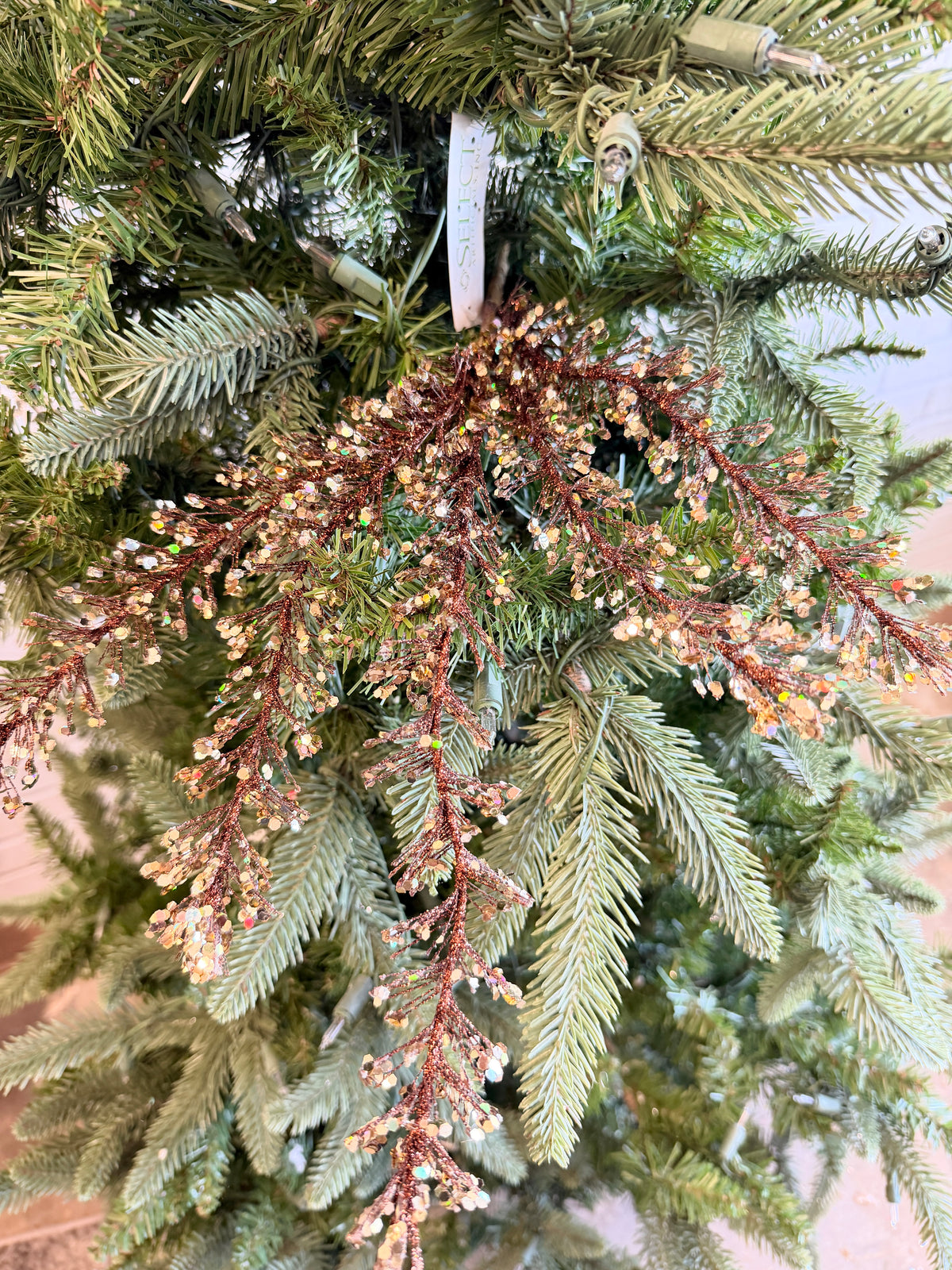 Brown Champagne Glittered Sequin Spray