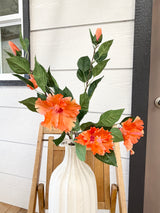 Orange Double Hibiscus Spray