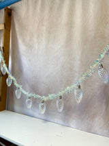 6' Lighted Iridescent Bulb Tinsel Garland