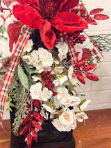 19" Cardinal Love Lantern Swag