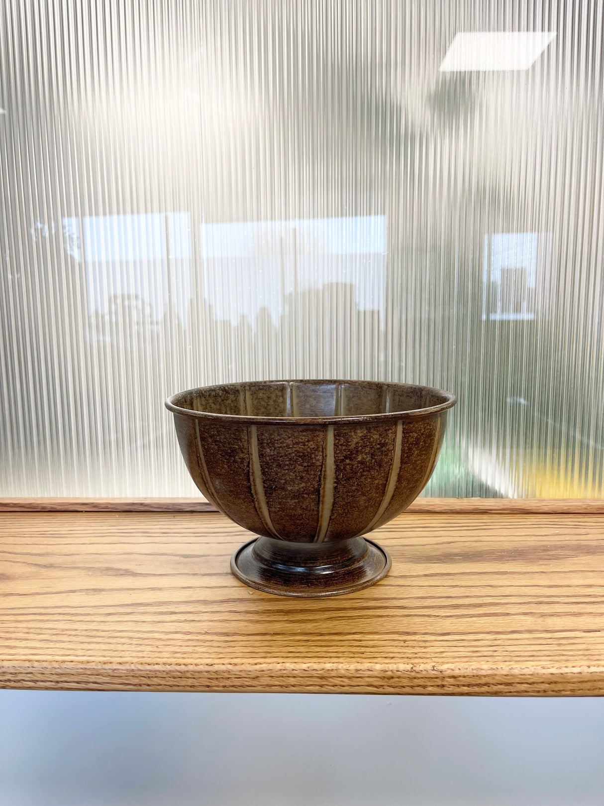 Ribbed Tin Compote Pot