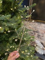 Clear Platinum Glitter Crystal Branch