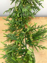 76” Green Oversized Norfolk Lighted Garland Multi & Warm