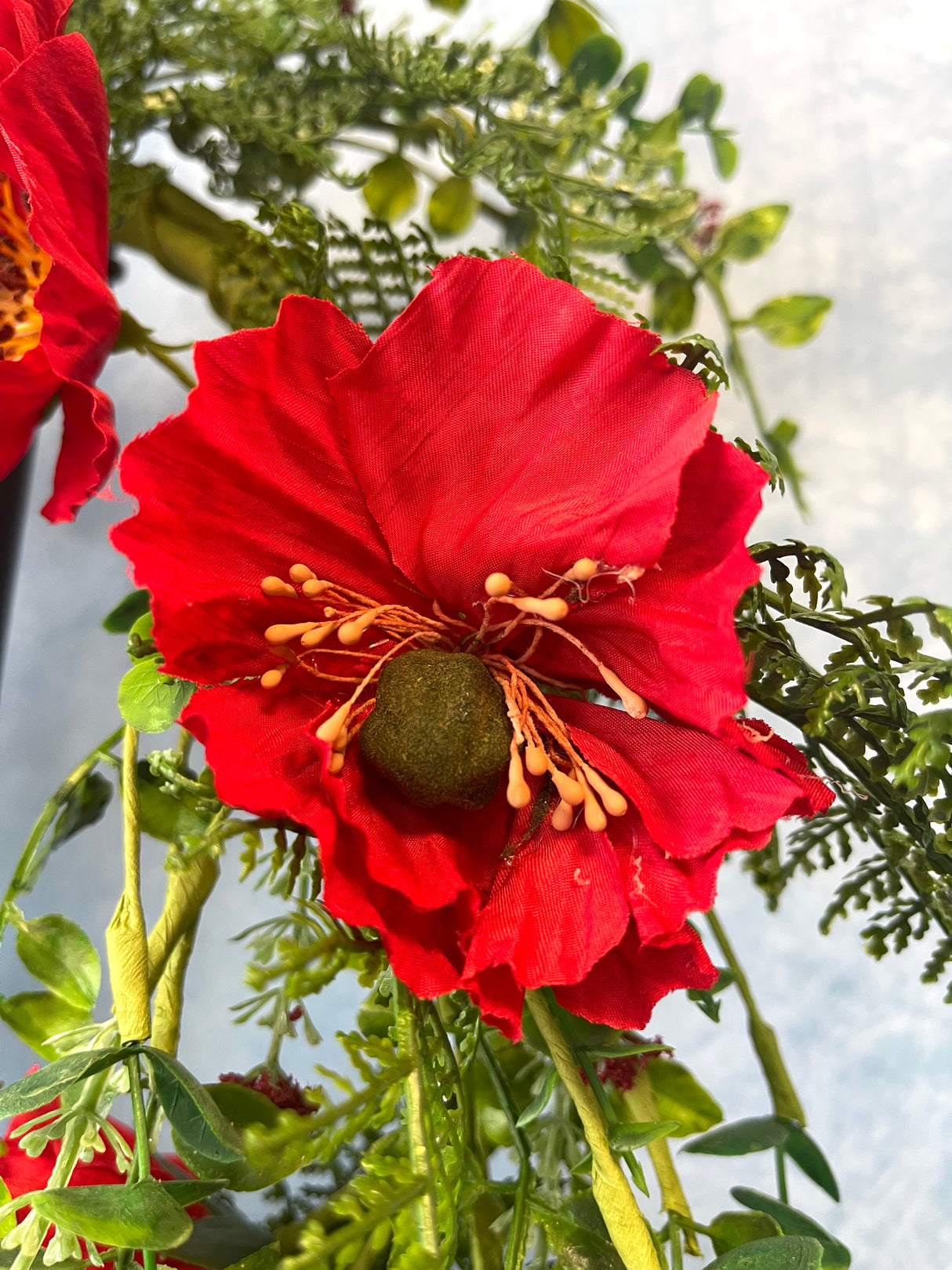 24" Punchy Poppy Wreath