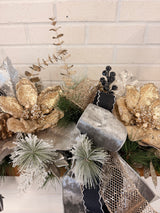 45" Black Velvet Christmas Swag