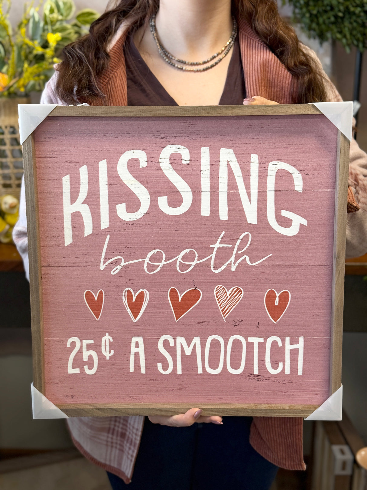 Kissing Booth Smootch Wood Art