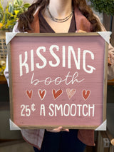 Kissing Booth Smootch Wood Art