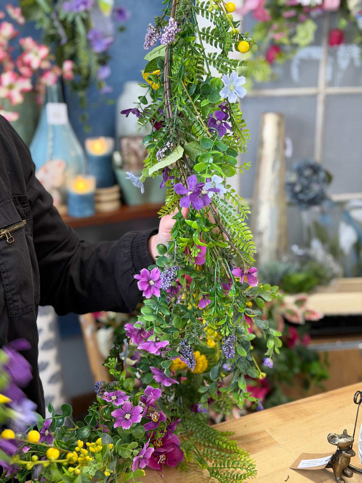6' Mixed Chrysanthemum Garland