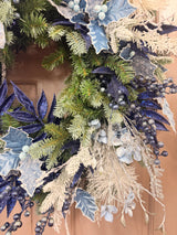 27" Silver Ice Cascade Wreath