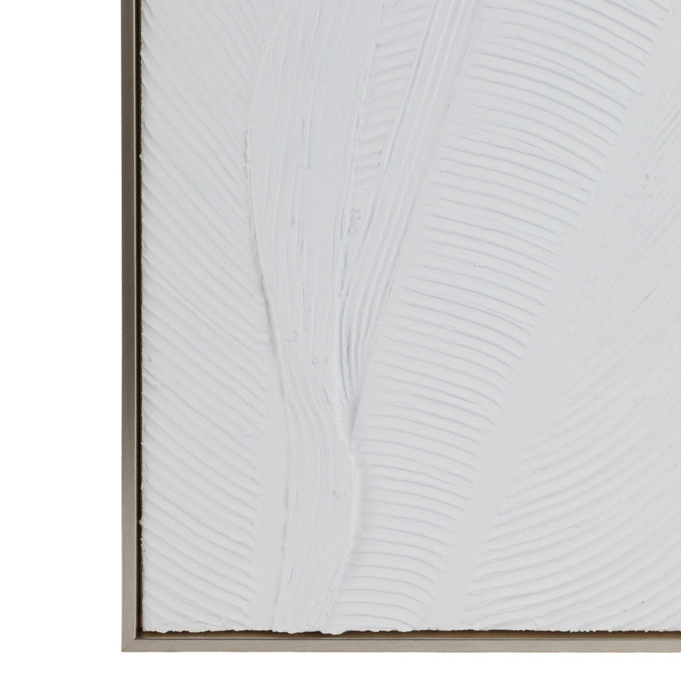 Bradenton White Leaves Wall Decor - Pickup Only