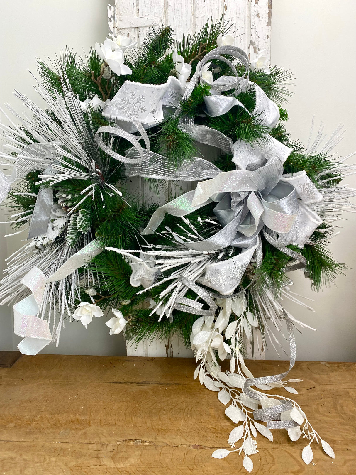 27" Snowy Splendor Wreath