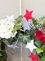 32" UV Protect Red, White & BOOM Wreath