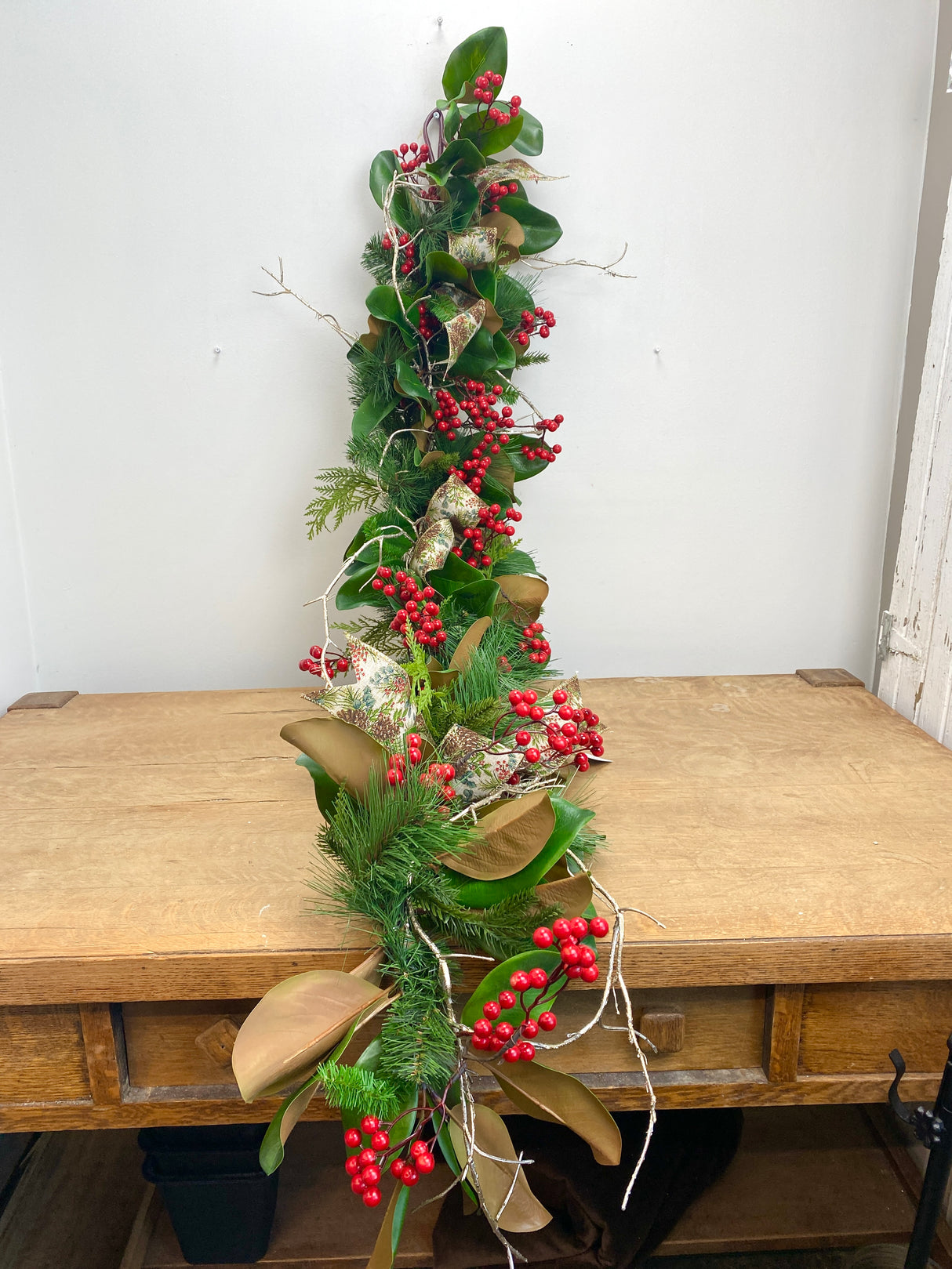 65" Berries And Pine garland