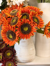 Orange Real Touch Sunflower Bundle