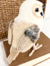 Natural Felt Owl Ornament