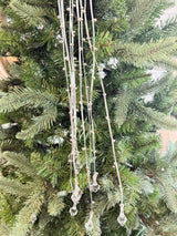 Crystal Drop Silver Beaded Hanging Spray