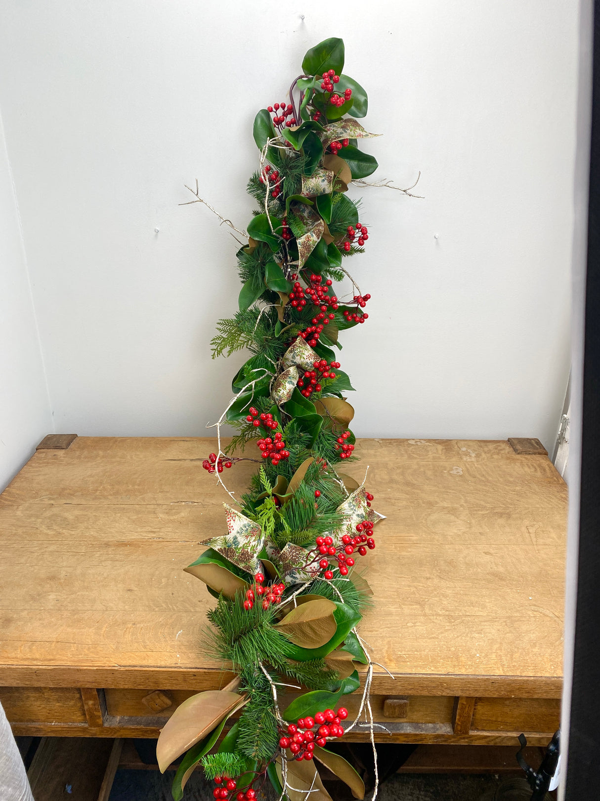 65" Berries And Pine garland
