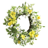 White & Yellow Daisy Wreath