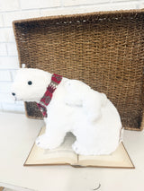 White & Red Bear with Cub