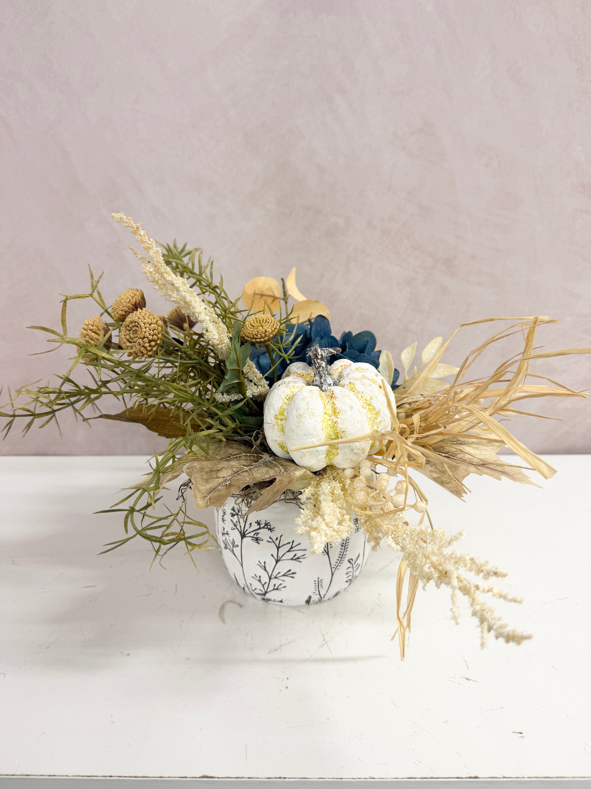 11" Blue Serene Centerpiece