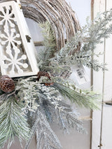 24" All Is Bright Lantern Wreath