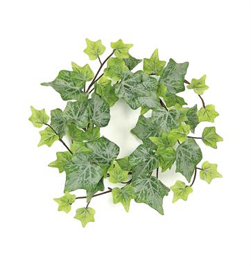 10" Frosted Green Ivy Candle Ring