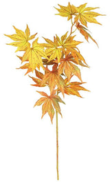 Yellow Orange Maple Leaf Spray