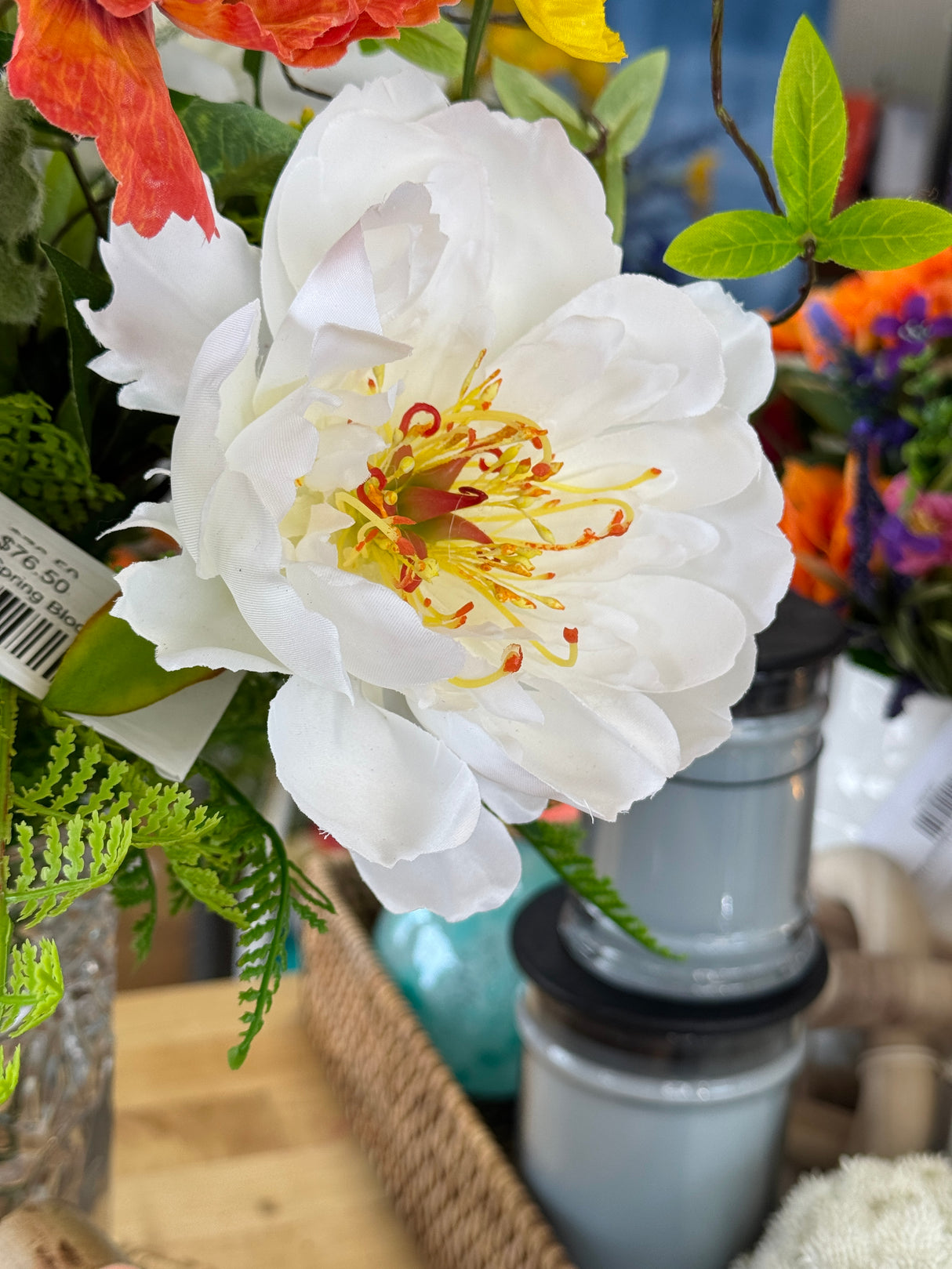 Cream Peony Spray