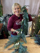 62" White Sugar Spruce Garland