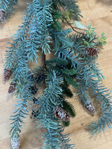 62" White Sugar Spruce Garland