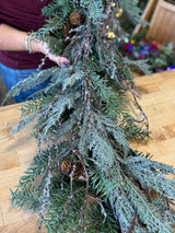 57" Flocked Twig Garland