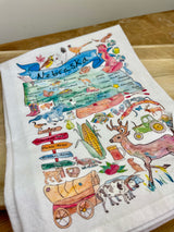 Nebraska State Map Souvenir Kitchen Towel