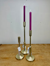 12" Champagne Taper Candleholder
