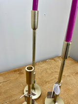 12" Champagne Taper Candleholder
