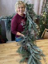 57" Flocked Twig Garland