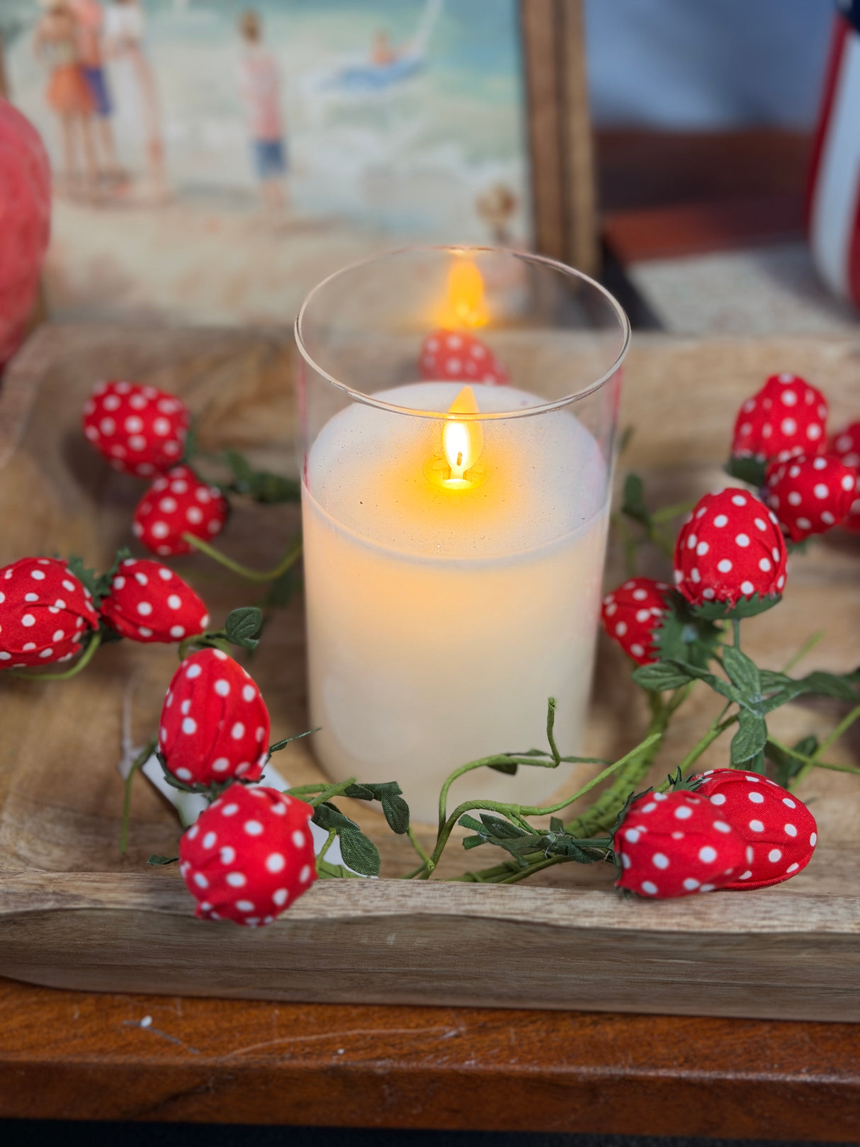 Plush Strawberry Candle Ring